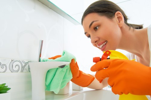 Local Surbiton carpet cleaners treating a stained area