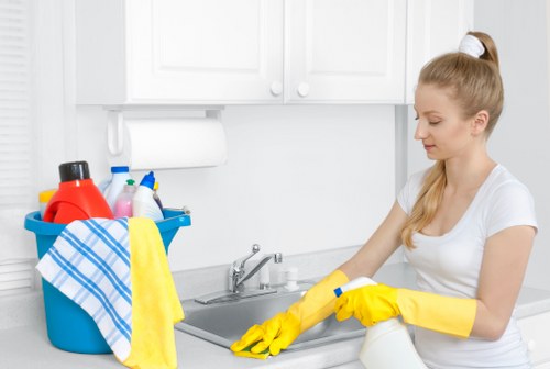 Discussing a carpet cleaning concern during review
